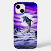 Moonlight Dolphin Case-Mate iPhone Hülle (Rückseite)