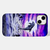 Moonlight Dolphin Case-Mate iPhone Hülle (Rückseite (Horizontal))
