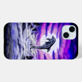 Moonlight Dolphin Case-Mate iPhone Hülle (Rückseite (Horizontal))