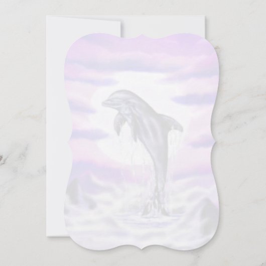 Moonlight Dolphin Einladung (Rückseite)