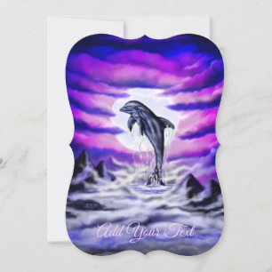 Moonlight Dolphin Einladung