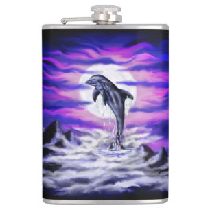 Moonlight Dolphin Flachmann