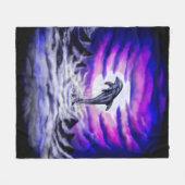Moonlight Dolphin Fleecedecke (Vorderseite (Horizontal))