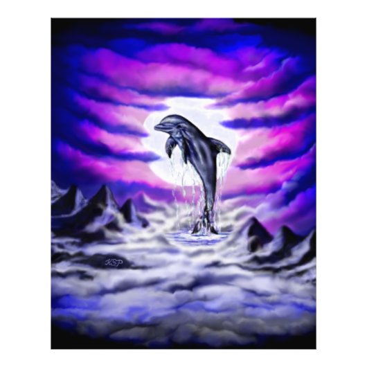 Moonlight Dolphin Fotodruck (Vorne)