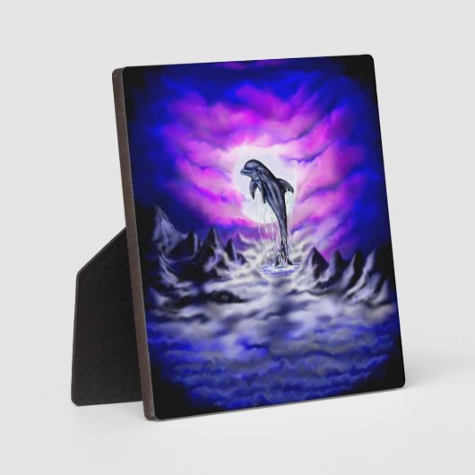 Moonlight Dolphin Fotoplatte (Vorderseite)