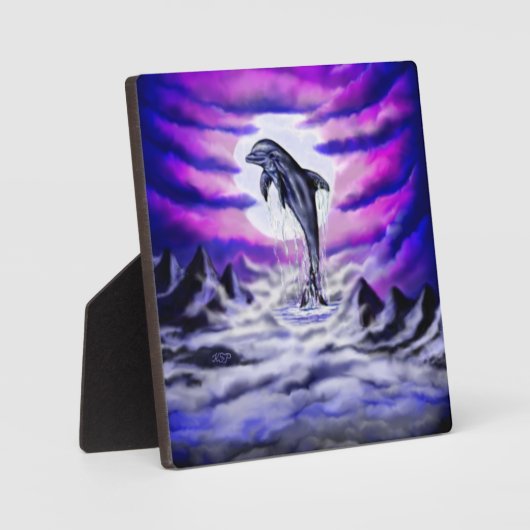 Moonlight Dolphin Fotoplatte (Vorderseite)