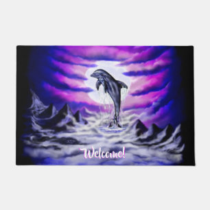 Moonlight Dolphin Fußmatte