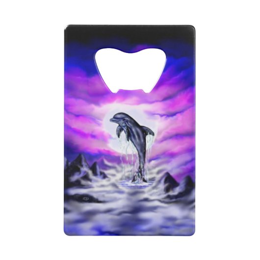 Moonlight Dolphin Geldbeutel Flaschenöffner (Vorderseite)