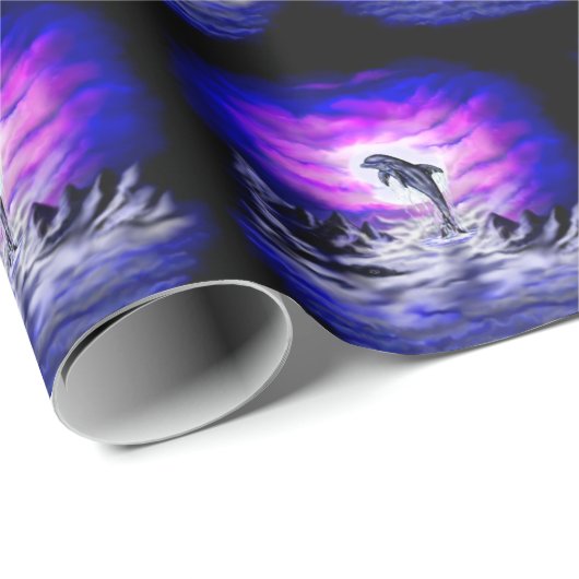 Moonlight Dolphin Geschenkpapier (Rolleneckpunkt)