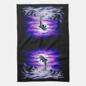 Moonlight Dolphin Geschirrtuch (Vertikal)