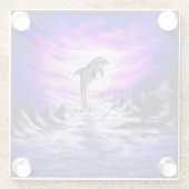 Moonlight Dolphin Glasuntersetzer (Rückseite)