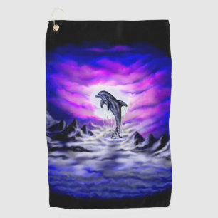 Moonlight Dolphin Golfhandtuch