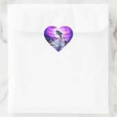 Moonlight Dolphin Herz-Aufkleber (Tasche)