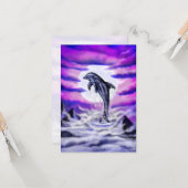 Moonlight Dolphin Karte (Vorderseite/Rückseite Beispiel)