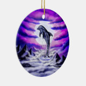 Moonlight Dolphin Keramik Ornament (Rechts)