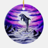 Moonlight Dolphin Keramik Ornament (Hinten)