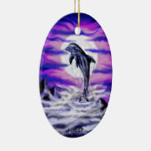 Moonlight Dolphin Keramikornament (Rechts)
