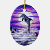Moonlight Dolphin Keramikornament (Vorne)