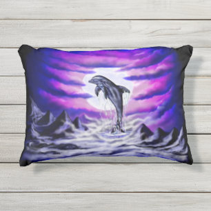 Moonlight Dolphin Kissen Für Draußen