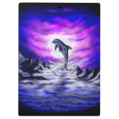 Moonlight Dolphin Klemmbrett (Rückseite)