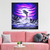 Moonlight Dolphin Leinwanddruck (Insitu (Wohnzimmer))