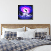 Moonlight Dolphin Leinwanddruck (Insitu (Schlafzimmer))