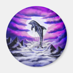 Moonlight Dolphin Magnet