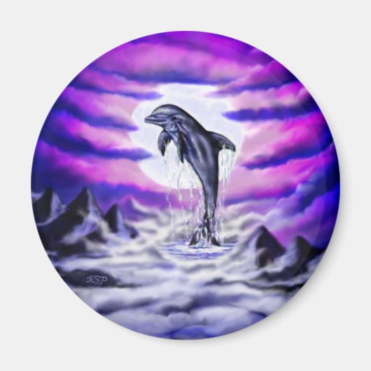 Moonlight Dolphin Magnet (Vorne)
