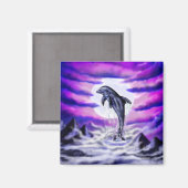 Moonlight Dolphin Magnet (Vorderseite/Rückseite)