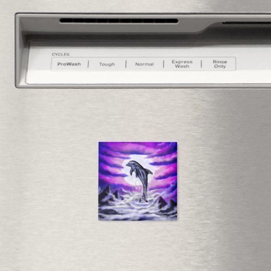 Moonlight Dolphin Magnet (In Situ (Geschirrspüler))