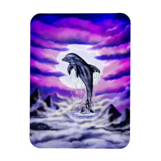 Moonlight Dolphin Magnet (Vertikal)