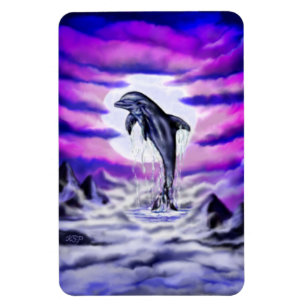 Moonlight Dolphin Magnet