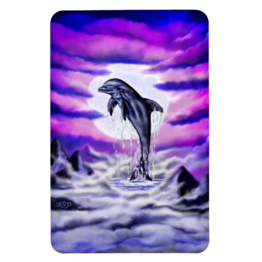 Moonlight Dolphin Magnet (Vertikal)