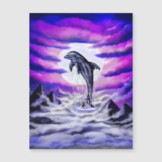 Moonlight Dolphin Magnetkarte (Vorderseite)
