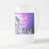 Moonlight Dolphin Mattglas Bierglas (VorderseiteRechts)