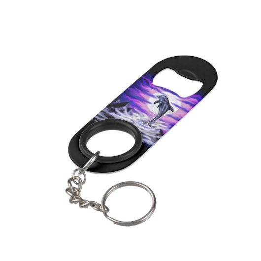 Moonlight Dolphin Mini Flaschenöffner (Rückseite Schrägansicht)