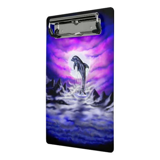 Moonlight Dolphin Mini Klemmbrett (Gewinkelt2)