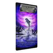 Moonlight Dolphin Mini Klemmbrett (Schrägansicht)