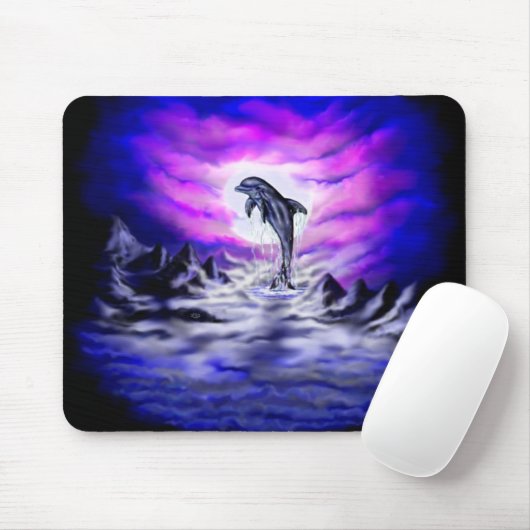 Moonlight Dolphin Mousepad (Mit Mouse)