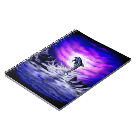 Moonlight Dolphin Notizblock (Linke Seite)