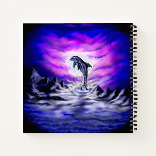 Moonlight Dolphin Notizblock (Rückseite)