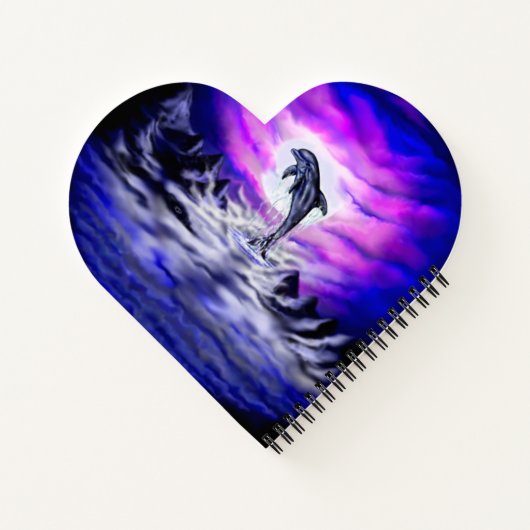 Moonlight Dolphin Notizblock (Rückseite)