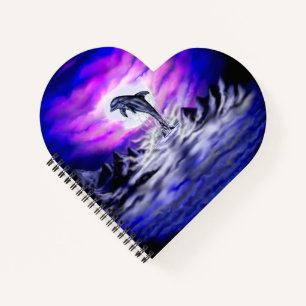 Moonlight Dolphin Notizblock