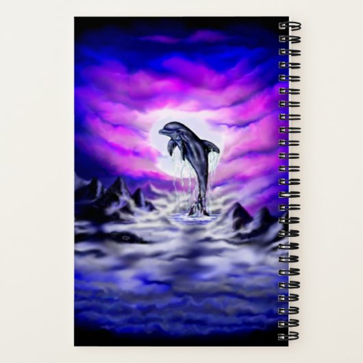 Moonlight Dolphin Notizblock (Rückseite)