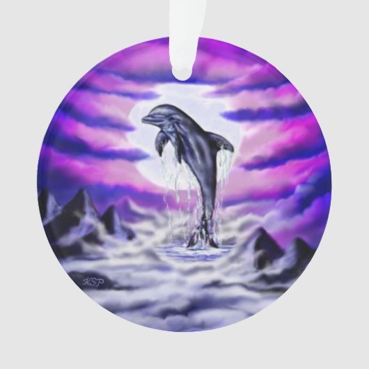 Moonlight Dolphin Ornament (Vorderseite)