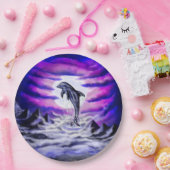 Moonlight Dolphin Pappteller (Party)