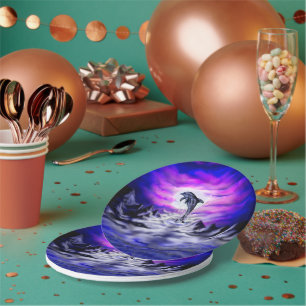 Moonlight Dolphin Pappteller