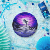 Moonlight Dolphin Pappteller (Party)
