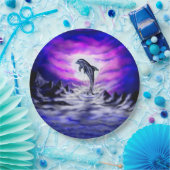 Moonlight Dolphin Pappteller (Party)
