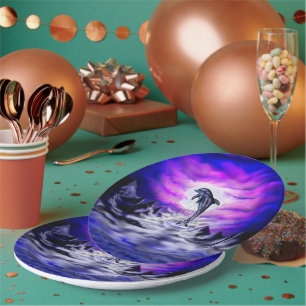 Moonlight Dolphin Pappteller